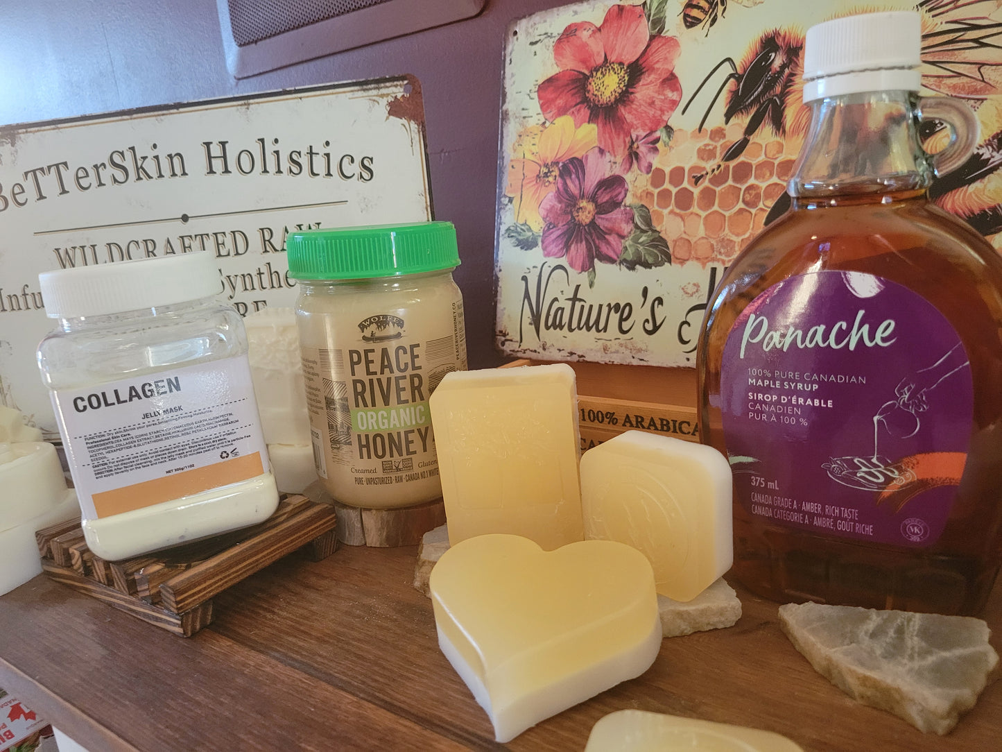 New! Maple Syrup•Raw Honey & Collagen ANTI AGING Soap Sets