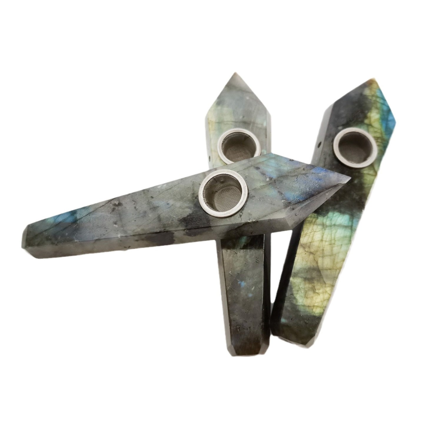 Natural Stone Labradorite Crystal Pipe Hexagonal Prism - Tartarian Treasures & Trinkets