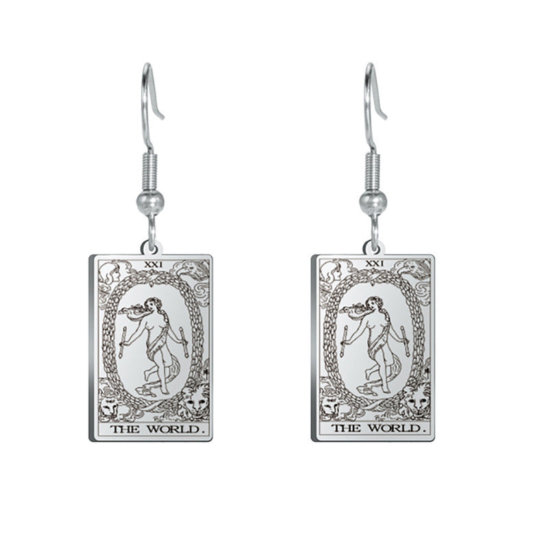 Tarot Card Charm Titanium Steel Pendants - Tartarian Treasures & Trinkets