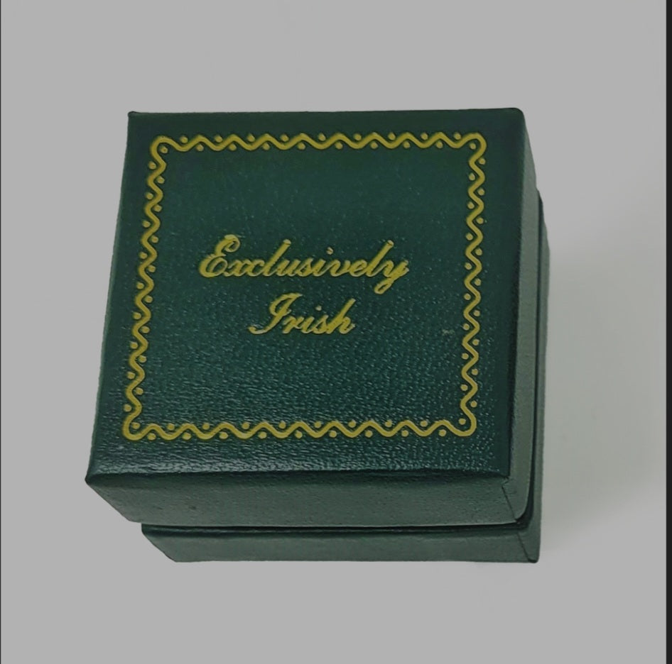 14k Rose Gold & Gold s925 Silver Tri Tone Irish Claddagh Dangle Earrings