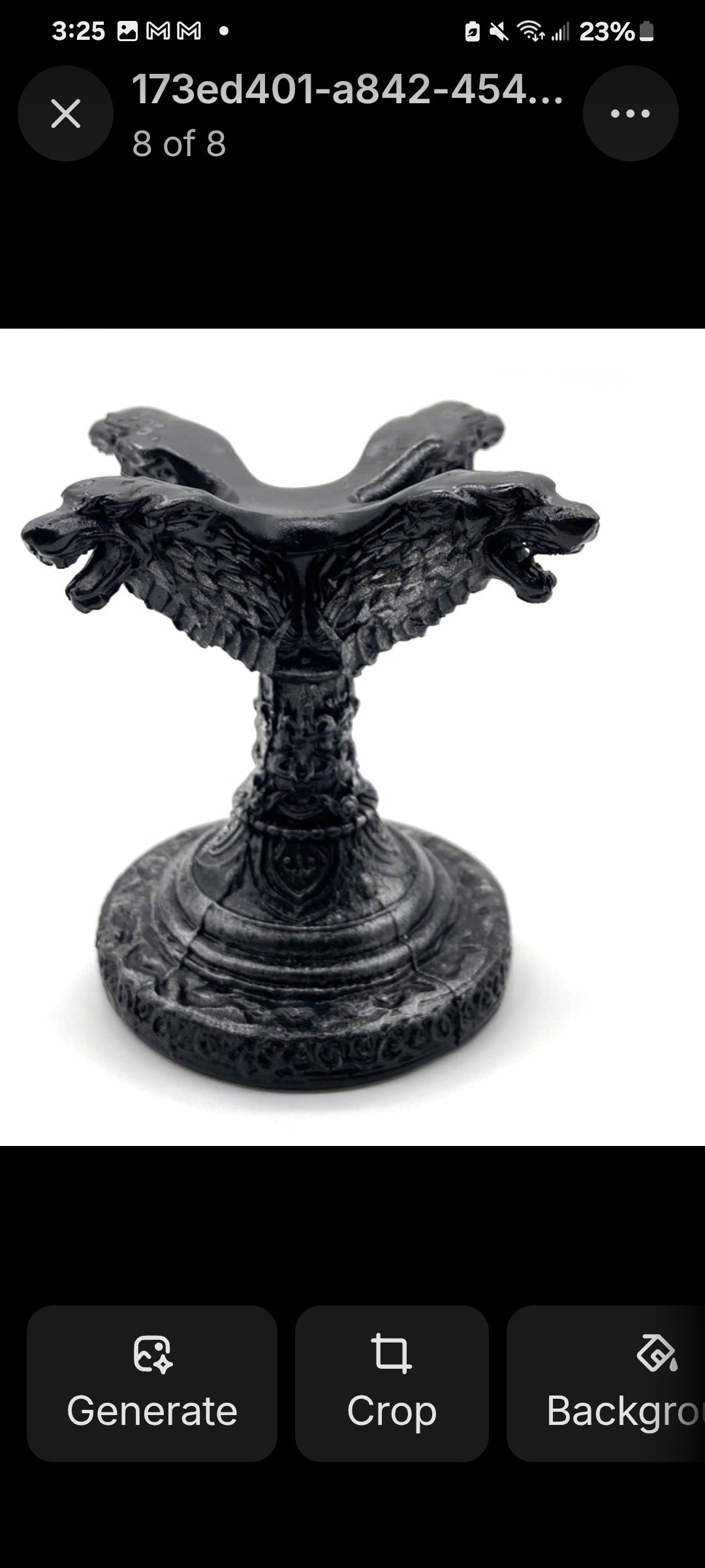 Crystal Ball Stands Sturdy Base Wolf Or Dragon Head Craft Resin Gothic Medieval - Tartarian Treasures & Trinkets