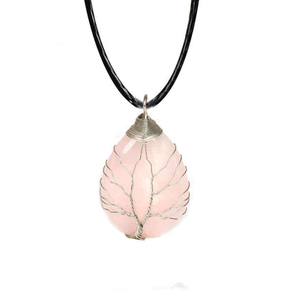 Lovely Handmade Tree of Life Natural Stone Gemstone Pendants- choose stone - Tartarian Treasures & Trinkets