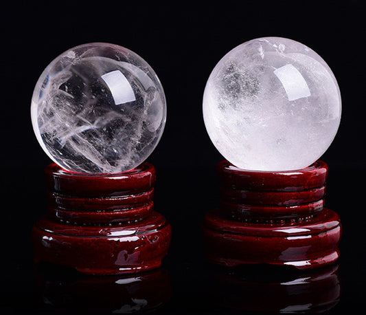 Medium Size 5cm=2inch Beautiful Polished Natural Quartz Crystal Ball, Sphere Opague or Clear 480g - Tartarian Treasures & Trinkets