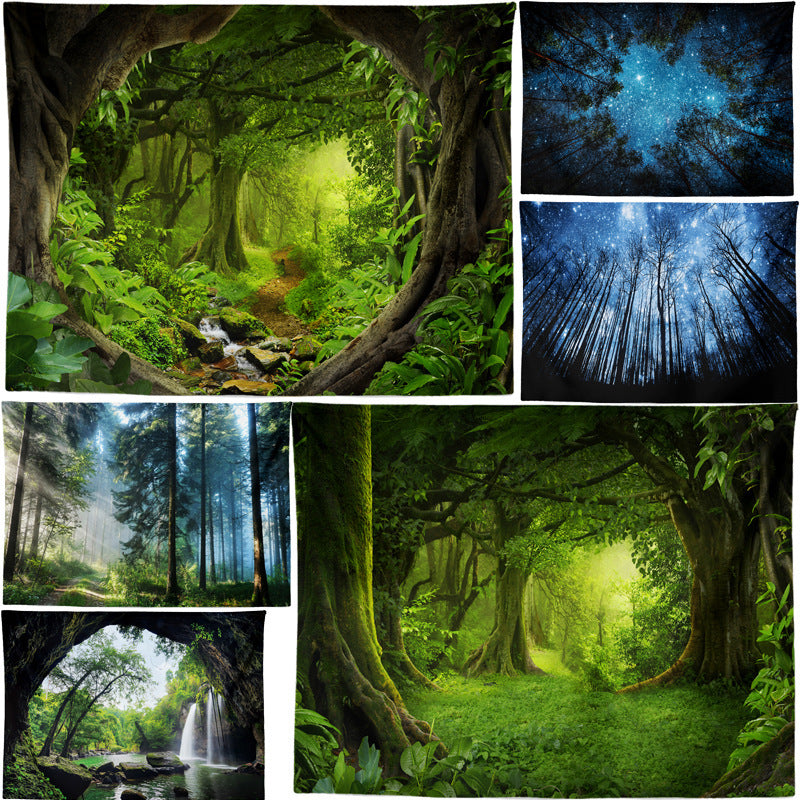 Green Forest Series Wall Tapestry - Tartarian Treasures & Trinkets