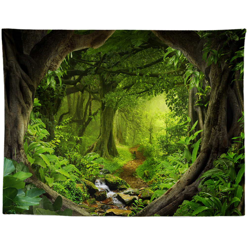 Green Forest Series Wall Tapestry - Tartarian Treasures & Trinkets