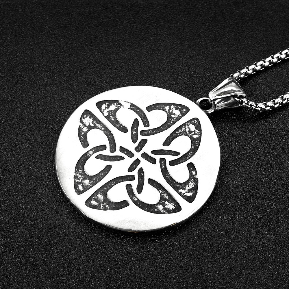 Stainless Steel Double Sided Viking Celtic Flying Dragon Necklace Mythology - Tartarian Treasures & Trinkets