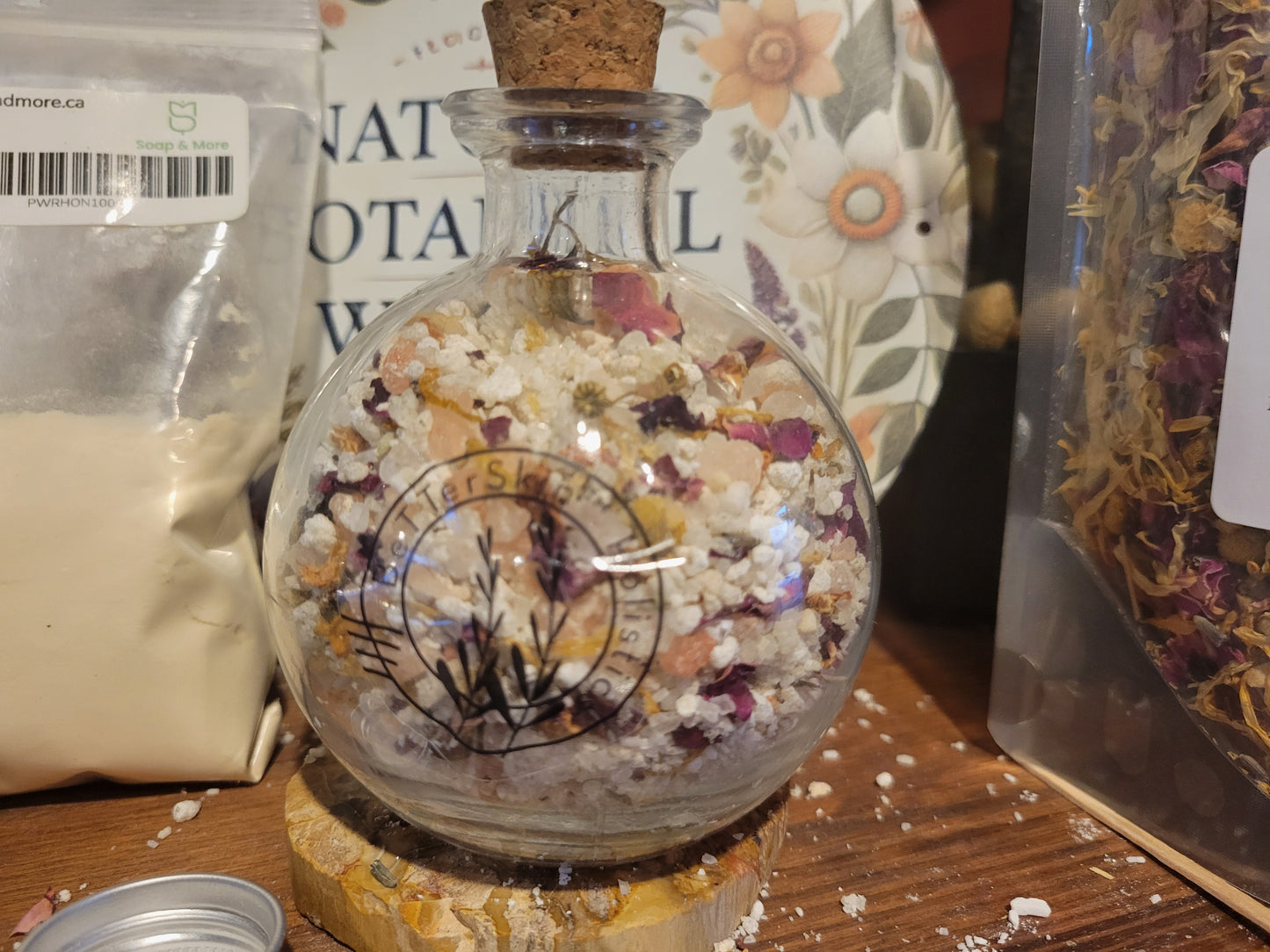 4pc BATH SALTS Colloidal Oatmeal-Botanical Himalayan,Dead Sea, Celtic Sea, Epsom Salt -BeTTerSkin Holistics - Tartarian Treasures & Trinkets