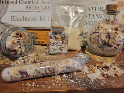4pc BATH SALTS Colloidal Oatmeal-Botanical Himalayan,Dead Sea, Celtic Sea, Epsom Salt -BeTTerSkin Holistics - Tartarian Treasures & Trinkets