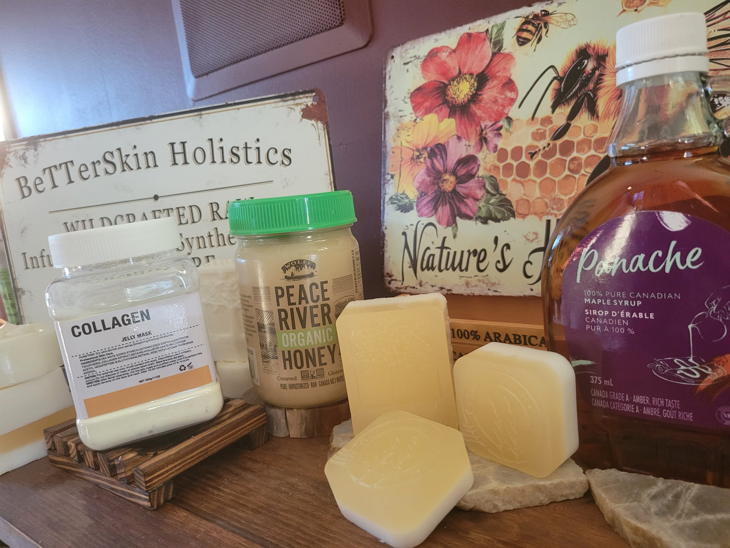 New! Maple Syrup•Raw Honey & Collagen ANTI AGING Soap Sets