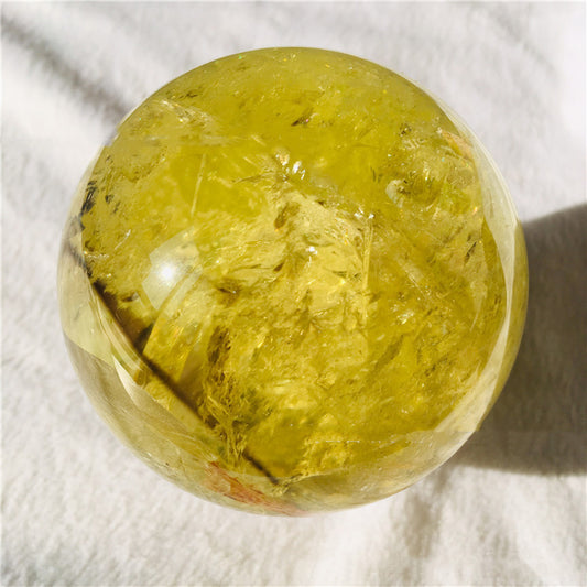 810g Gorgeous Polished Medium Large Stunning  Natural Citrine Sphere, Crystal Ball 3.5 inch wide - Tartarian Treasures & Trinkets