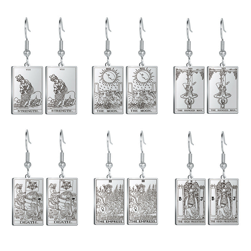 Tarot Card Charm  Titanium Steel Pendants - Tartarian Treasures & Trinkets