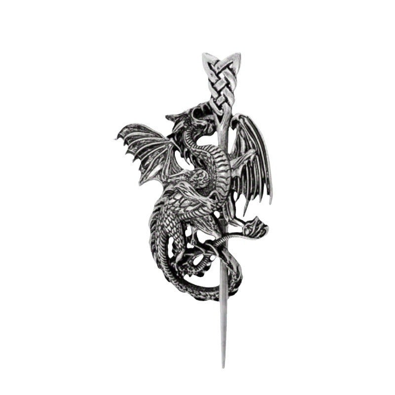 Retro Viking Dragon Hairpin Women's Headdress Nordic - Tartarian Treasures & Trinkets