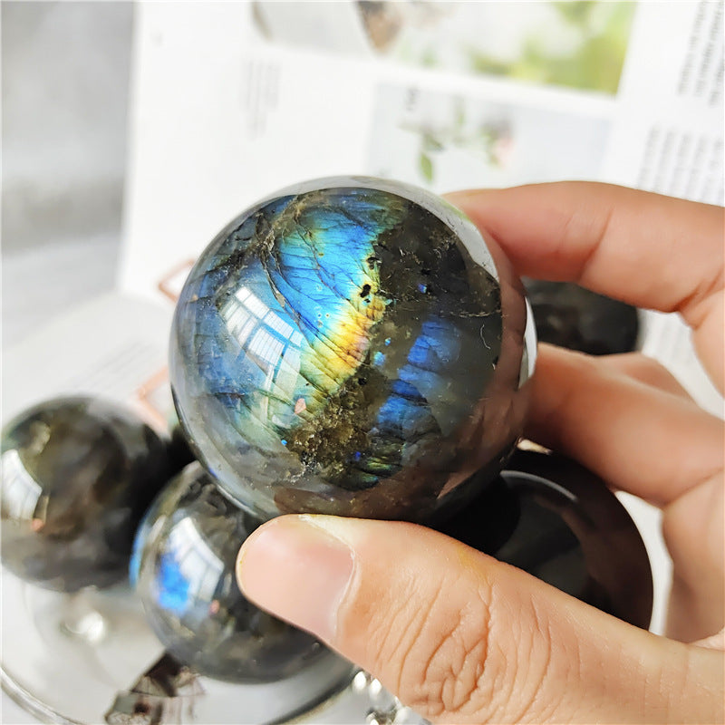 Premium LABRADORITE Crystal Ball Gemstone Hand Polished Choose Size - Tartarian Treasures & Trinkets