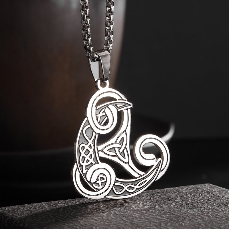 Unique Celtic Triquerta Knot Viking  Necklace Stainless Steel - Tartarian Treasures & Trinkets