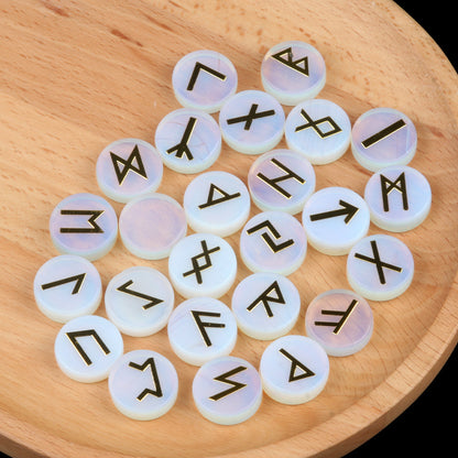 Genuine Gemstone Viking Divination Runes Natural Crystal  Nordic Celtic Spiritual Runes -25 pc Set Choose your favorite - Tartarian Treasures & Trinkets