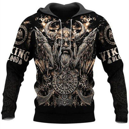 Men's Viking Mythology Silkscreen Print Sweater - Tartarian Treasures & Trinkets