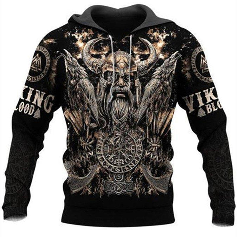 Men's Viking Mythology Silkscreen Print Sweater - Tartarian Treasures & Trinkets