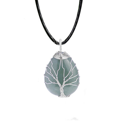 Lovely Handmade Tree of Life Natural Stone Gemstone Pendants- choose stone - Tartarian Treasures & Trinkets