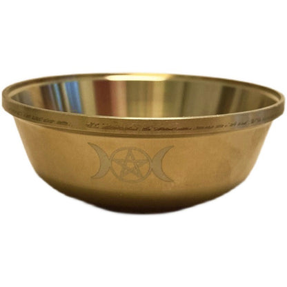 Pure Copper Altar Ritual Bowl Pentagram - Tartarian Treasures & Trinkets