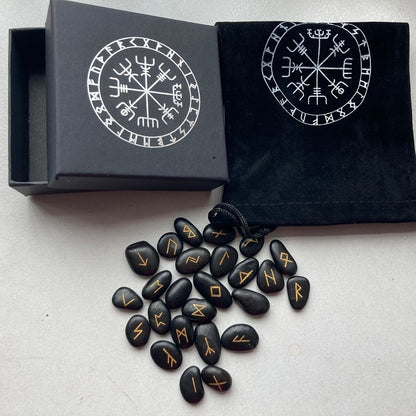 Lu Enshi Nordic Viking Gilding Rune Altar Stones - Tartarian Treasures & Trinkets