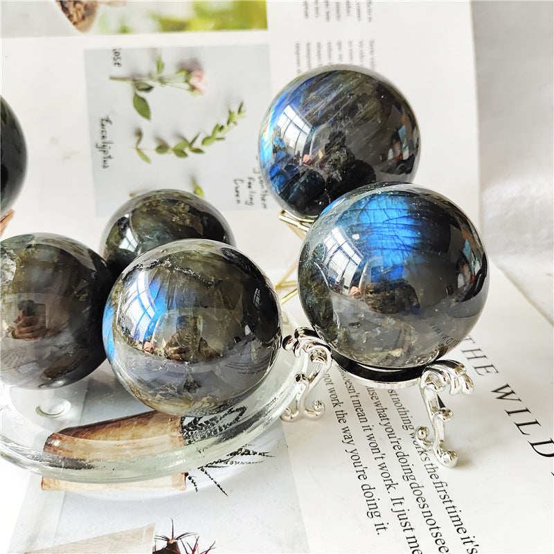 Premium LABRADORITE Crystal Ball Gemstone Hand Polished Choose Size - Tartarian Treasures & Trinkets