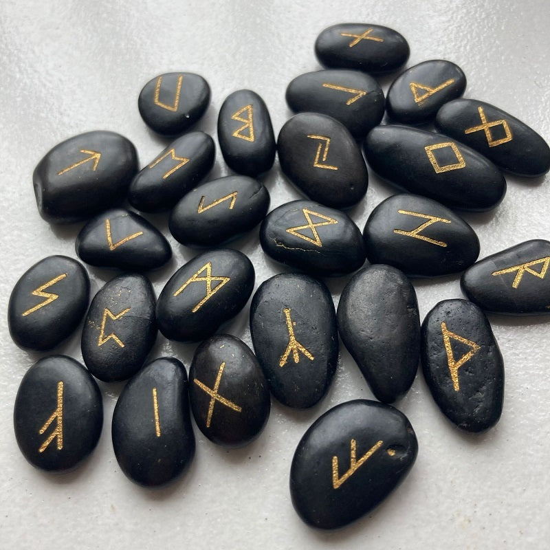 Lu Enshi Nordic Viking Gilding Rune Altar Stones - Tartarian Treasures & Trinkets