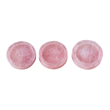 Rose Quartz Natural Stone Tealight Candle Holders - Tartarian Treasures & Trinkets
