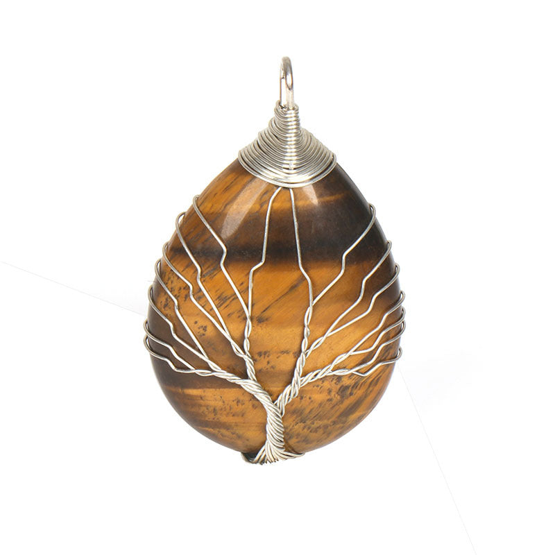 Lovely Handmade Tree of Life Natural Stone Gemstone Pendants- choose stone - Tartarian Treasures & Trinkets