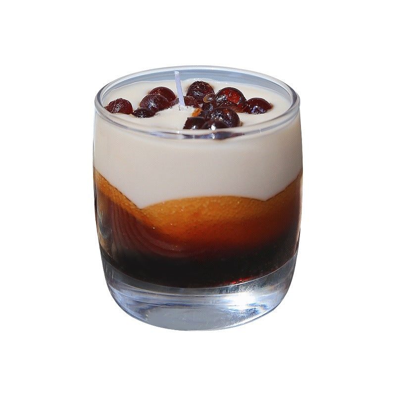 Black Sugar Bobo Milk Tea Coffee Drink Milk Scented Candle - Tartarian Treasures & Trinkets