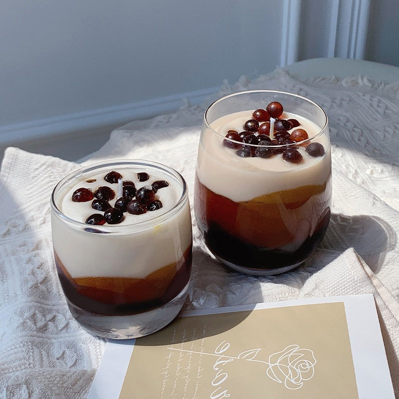 Black Sugar Bobo Milk Tea Coffee Drink Milk Scented Candle - Tartarian Treasures & Trinkets