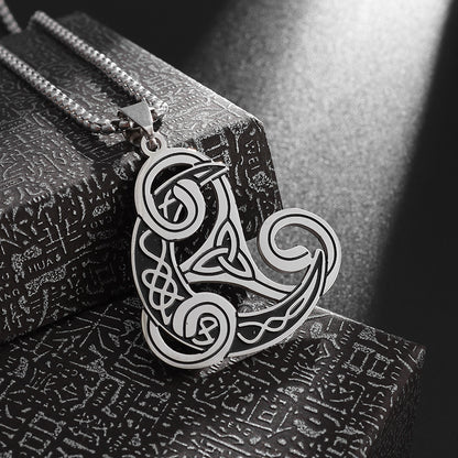 Unique Celtic Triquerta Knot Viking  Necklace Stainless Steel - Tartarian Treasures & Trinkets