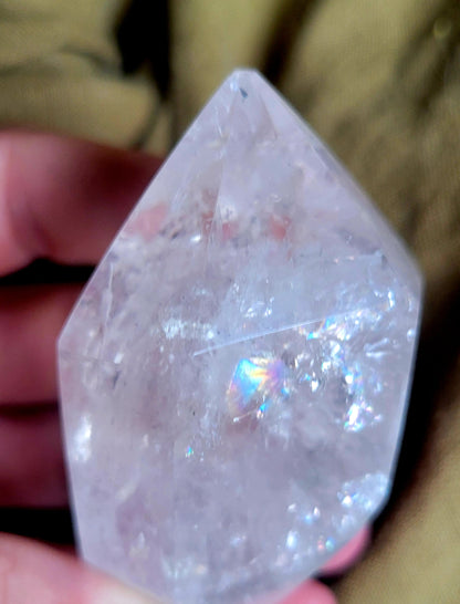 AAA ENHYDRO Large Clear RAINBOW HERKIMER Diamond,  1 Large Air Bubble/Moving Water Crystal Clear Transparent  Syracuse NY 105g - Tartarian Treasures & Trinkets