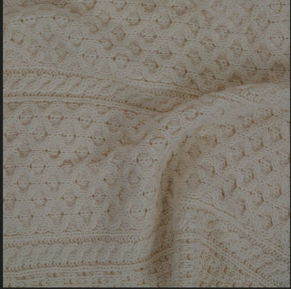 Healthy 100% Merino Wool  Temperature regulating SOFT WOOL-No itch Baby Blanket 50” L x 36” W