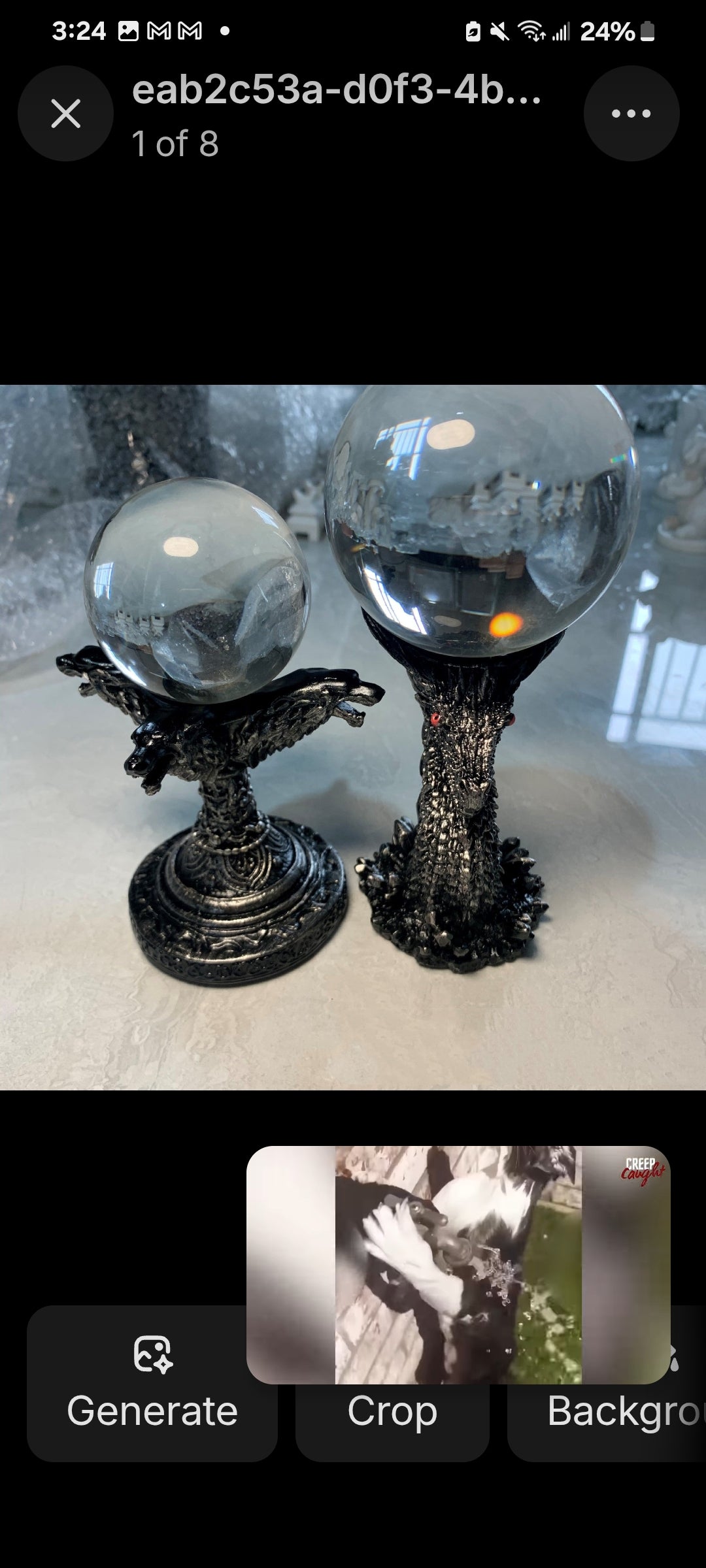 Crystal Ball Stands  Sturdy Base Wolf Or Dragon Head  Craft Resin  Gothic Medieval - Tartarian Treasures & Trinkets