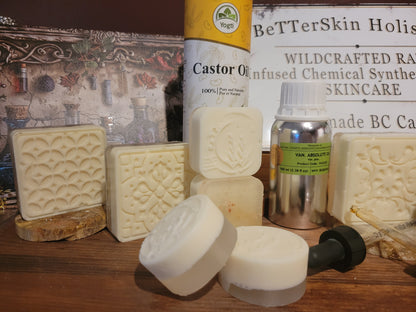 Old World Resin Soaps-Beef Tallow & Castor Oil-Sandalwood, Amber or Vanilla Absolute Resins