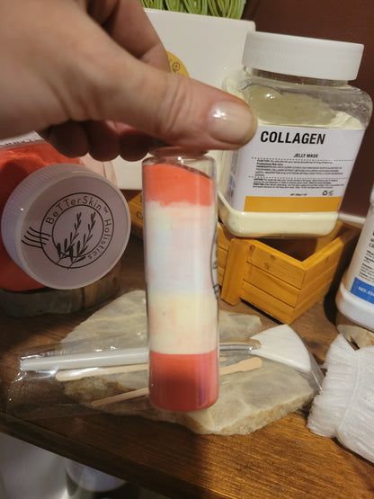 Mini Kit-DIY 3  Different Masks in 1- Collagen & Hyaluronic Acid Powder Mask + 50ml Clear Healing Watery Oils!