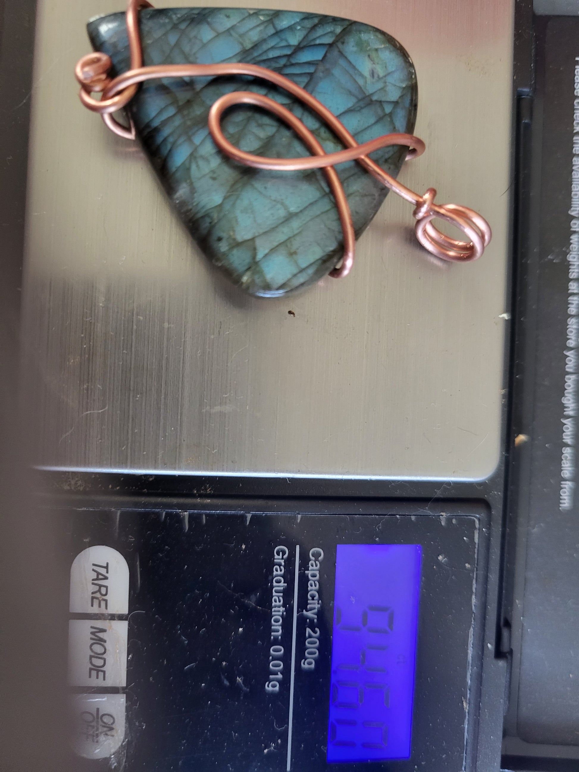 94ct AAAAA Rare Turquoise FIRE Canadian Labradorite- Gemstone Collection 963hz  Protected Pendant - Tartarian Treasures & Trinkets