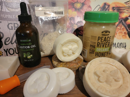 Tender Skin NEW Baby Newborn Soaps -Handmade organic wildcrafted Gentle Chemical Synthetic Detergent Sls free soap•Raw Honey & Castor Oil Baby Shower Gift Baskets - Tartarian Treasures & Trinkets