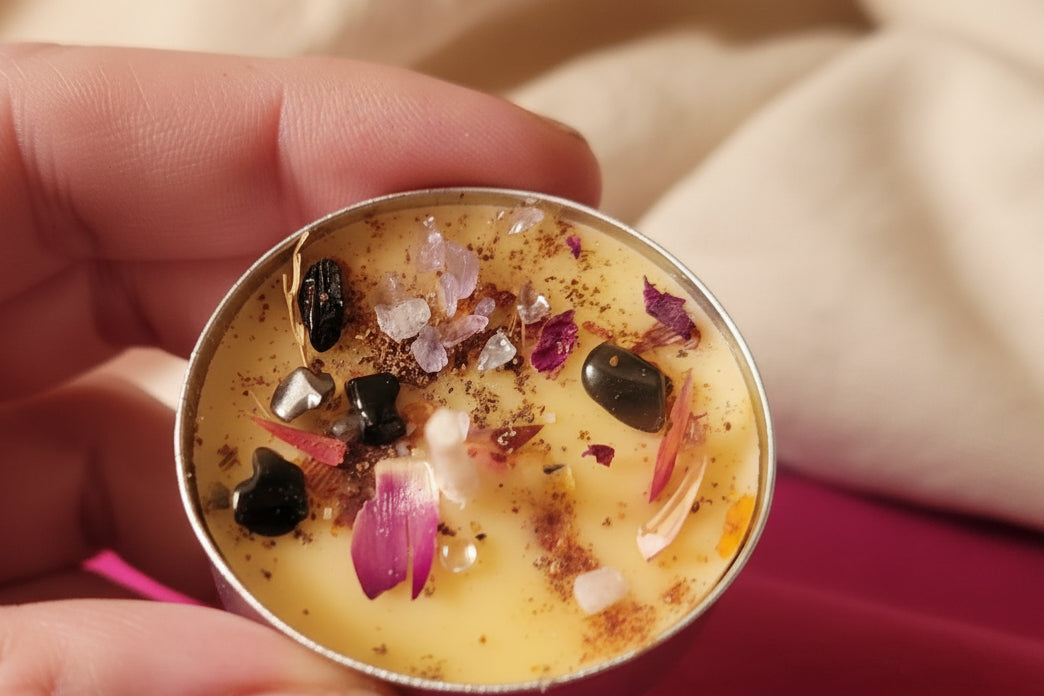 Advanced Candle Magick Spiritual Warfare Gemstone Oils & Herb SPELL CANDLES Beeswax-Handmade - Tartarian Treasures & Trinkets