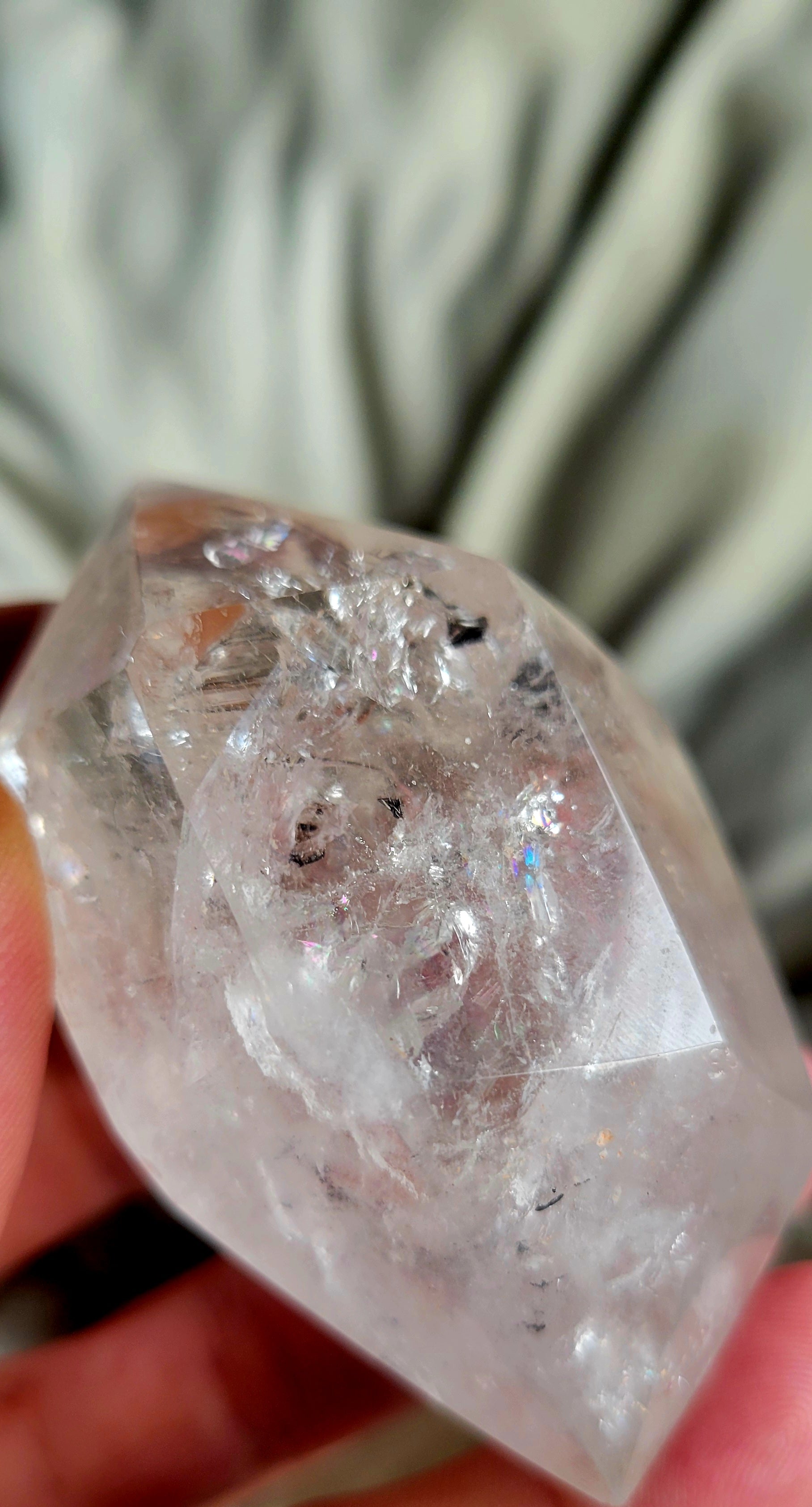AAA ENHYDRO Large Clear RAINBOW HERKIMER Diamond,  1 Large Air Bubble/Moving Water Crystal Clear Transparent  Syracuse NY 105g - Tartarian Treasures & Trinkets
