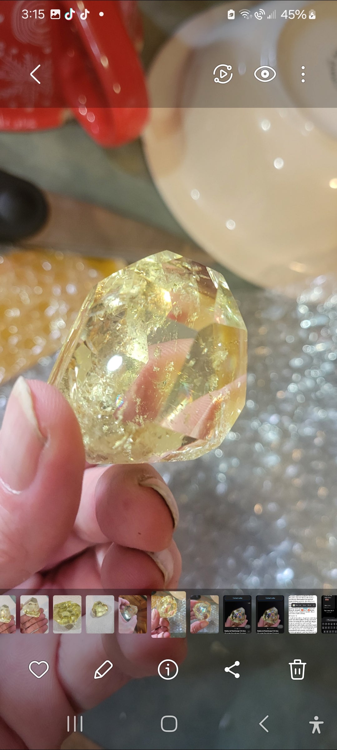 AAA Exceptionally Clear  Sparkling  Genuine YELLOW RAINBOW CITRINE 64.3g Unheated, Untreated Earth Mined - Tartarian Treasures & Trinkets