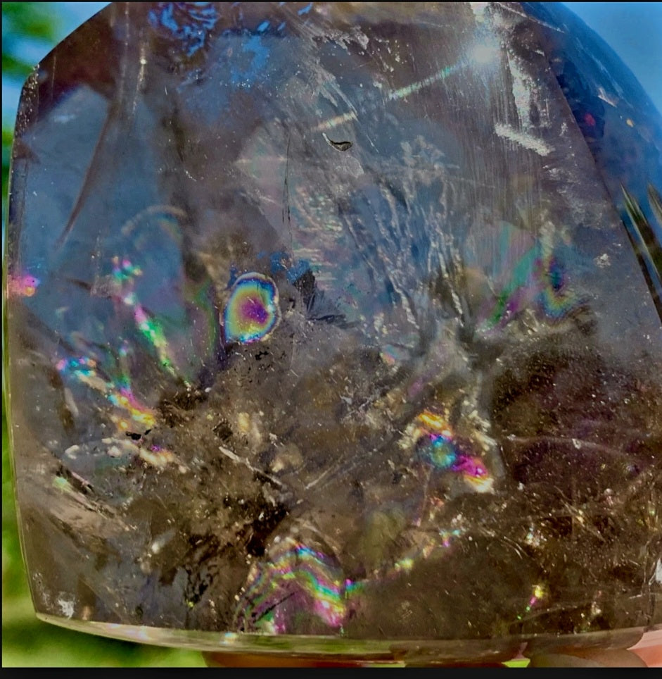 AAA Huge Gorgeous RAINBOW Natural Brazilian SMOKY CITRINE Quartz Crystal Clear Transparent specimen 2.48lb Record Keeper - Tartarian Treasures & Trinkets