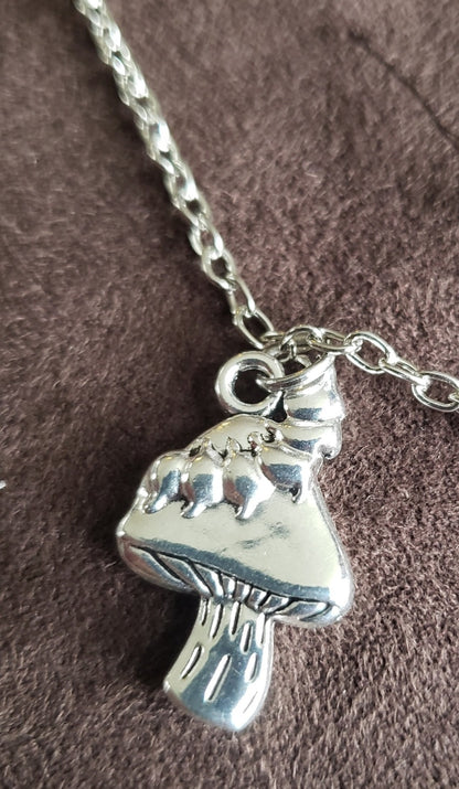 Alice Wonderland Charm Pendants w  2 sided Hookah Caterpillar on Mushroom = Original Ui'Cathain Celtic Design - Tartarian Treasures & Trinkets