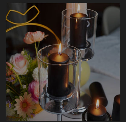 2x4" Elegant Black & White Pillar Candles- Slow Burning, Smokeless High Quality Sets - Tartarian Treasures & Trinkets
