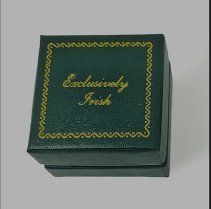 14k Rose Gold & Gold s925 Silver Tri Tone Irish Claddagh Dangle Earrings