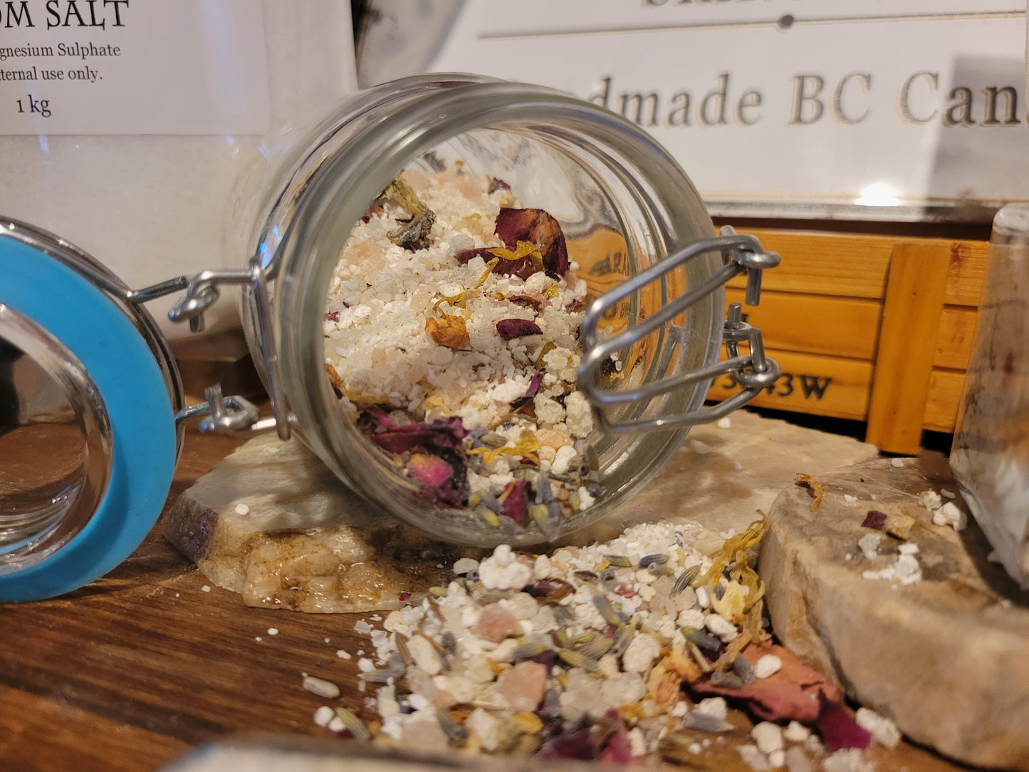 Skin Calming & Joint Relief Ancient Soaking Bath Salts-Colloidal Oatmeal + 4 Salt Soaks - Add CBD, Borax(nano tech destroy) OR Activated Charcoal - Tartarian Treasures & Trinkets