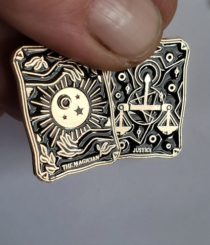 Finely Detailed, High Quality Colored Enamel TAROT Card Pendants!