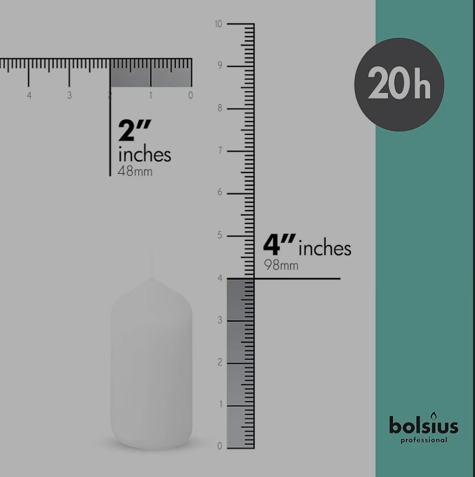 2x4" Elegant Black & White Pillar Candles- Slow Burning, Smokeless High Quality Sets - Tartarian Treasures & Trinkets