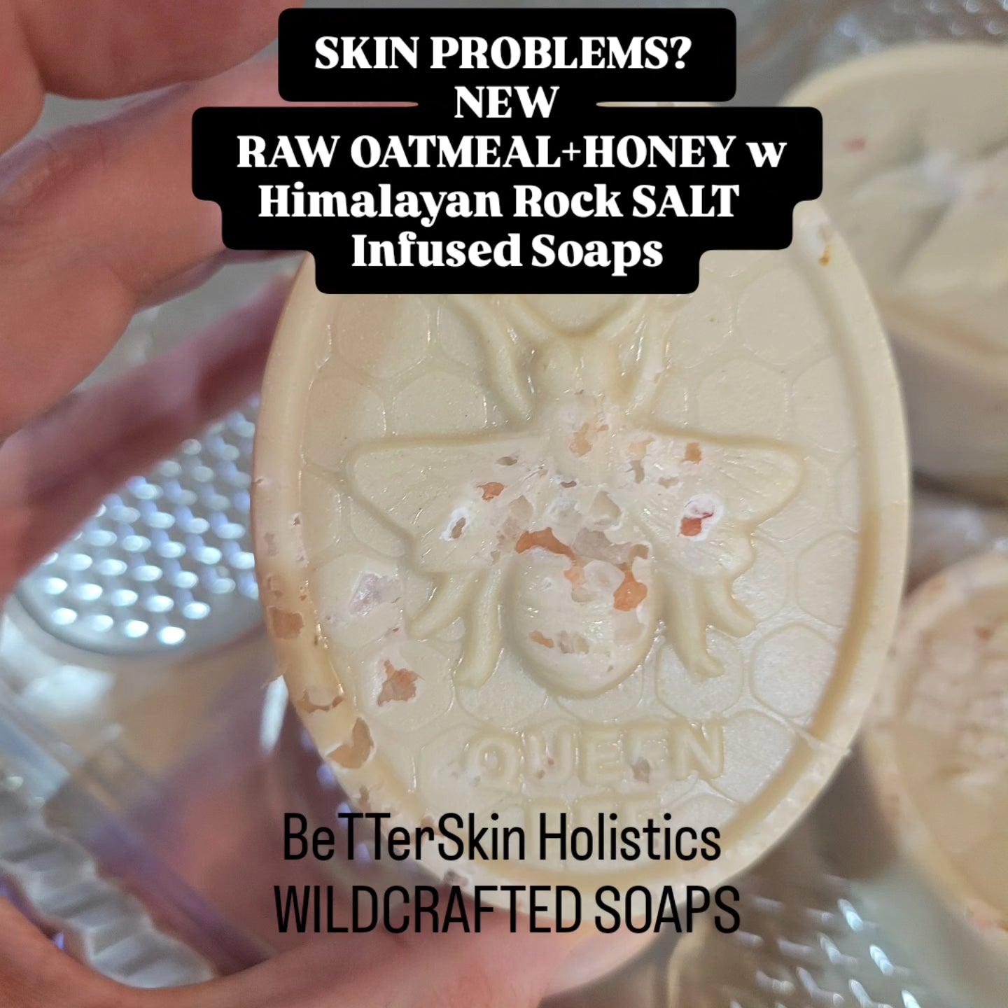 Colloidal Oatmeal & Raw Honey+(Himalayan Salt option) Relief Soaps that help  Eczema, Psoriasis & Acne