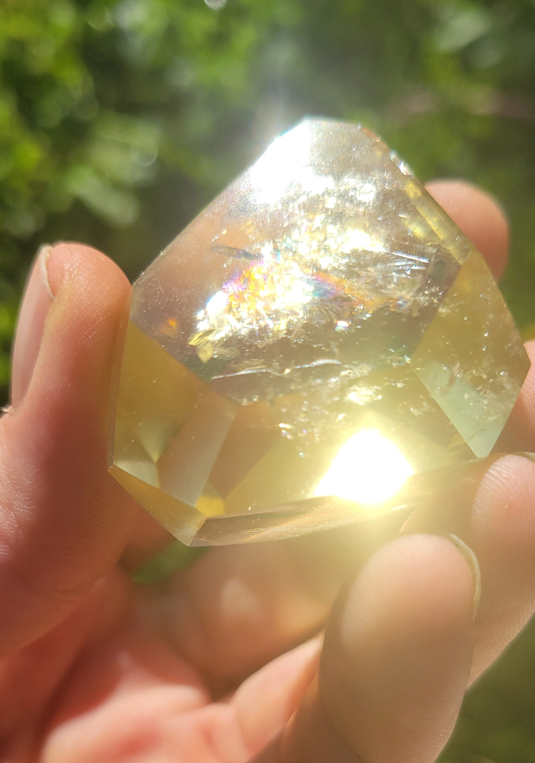 AAA Exceptionally Clear  Sparkling  Genuine YELLOW RAINBOW CITRINE 64.3g Unheated, Untreated Earth Mined - Tartarian Treasures & Trinkets